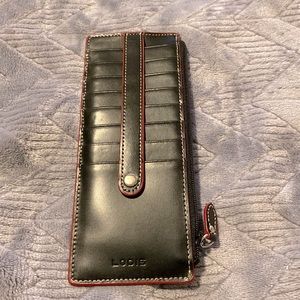 Lodis black leather wallet like new